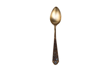 Old silver spoon with ornament