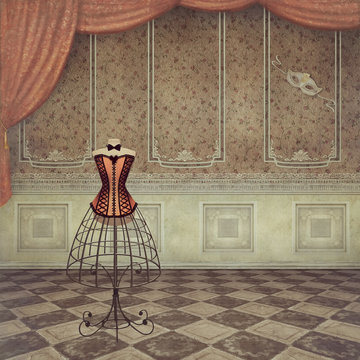 A Romantic Vintage Dummy In Room