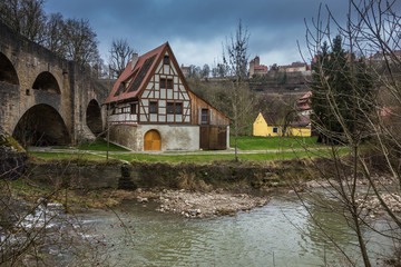 Obraz premium An der Herrnmühle in Rothenburg ob der Tauber