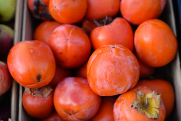 Fresh Persimmon kaki fruits