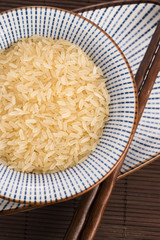 bowl of parboiled risotto rice