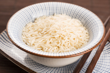 basmati rice in a bowl