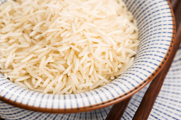 basmati rice in a bowl