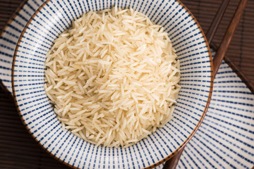 basmati rice in a bowl