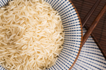 basmati rice in a bowl