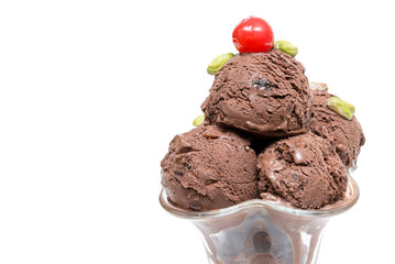 Ice cream isolated on white