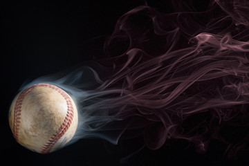 Spinning Smoking Hot Baseball