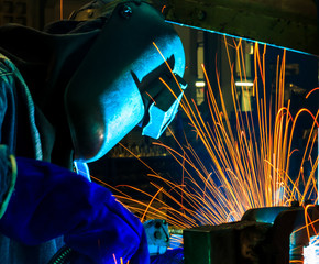 welder Industrial automotive part in factory