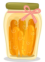 Canned Carrots Jar