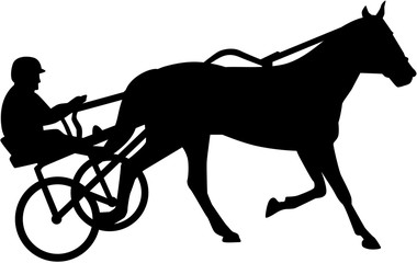 Harness racing silhouette