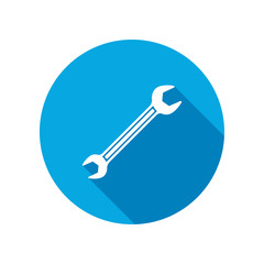 Wrench key icon. Repair fix tool symbol.