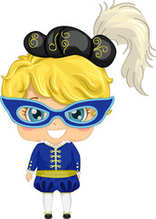 Fototapeta premium Kid Boy Masquerade Costume