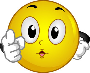 Mascot Smiley Point Finger