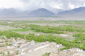 Indus river view from Thiksey monastery, Ladakh, India