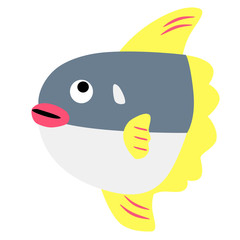 まんぼうのイラスト　左向き