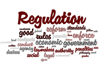 Regulation, word cloud concept 3