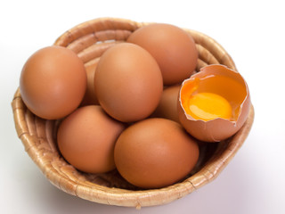 Egg isolated on white background.