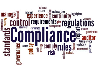 Fototapeta premium Compliance, word cloud concept 5