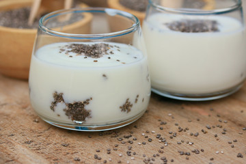 chia seed and yogurt smoothies