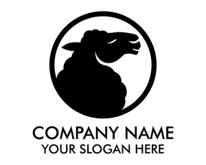 black sheep silhouette vector logo