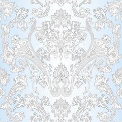 Vector pattern inspired by  paisley. Damask seamless pattern. Vintage ornamental background