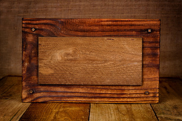 Wood plate with place for your text