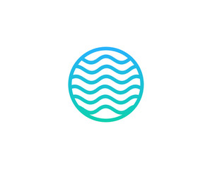 Blue Wave Logo Design Template