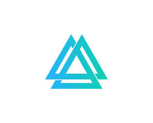 Infinity Triangle Logo Design Template