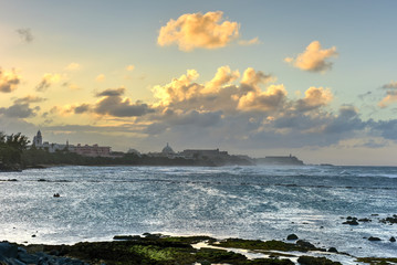Beach along Old San Juan, Puerto Rico