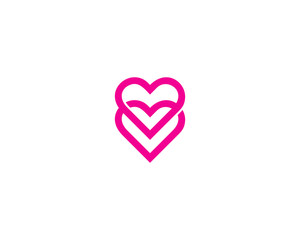 Double Love Logo Design Template