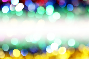 Fototapeta premium Colorful blur lights bokeh background, Christmas lights bokeh ba