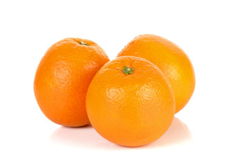 Orange fruit isolated on the white background
