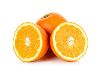 Orange fruit isolated on the white background