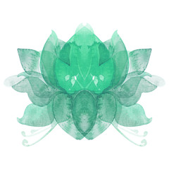 watercolor flower lotus chakra symbol - 102043874