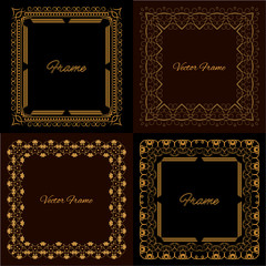 Collection of four stylish elegant frame