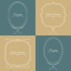 Collection of four stylish elegant frame