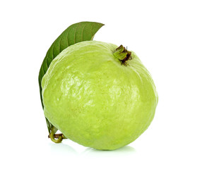Guava fruit isolated on the white background