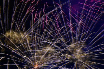 Close-up Colorful fire work for background