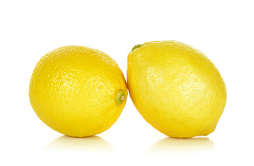 Yellow Lemon isolated on the white background