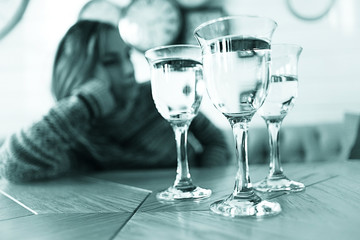 black and white photo restaurant serving