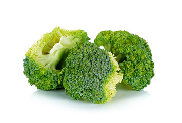 Fresh broccoli isolated on the white background