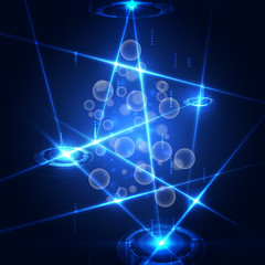 Abstract futuristic digital technology background. Illustration Vector