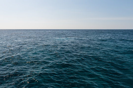 Fototapeta Dark sea surface with waves