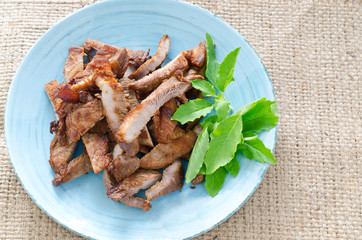 Deep fried pork with herbs