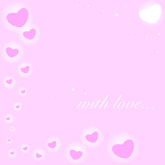 love note, hearts, tender. vector