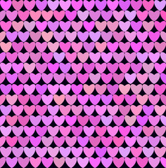 hearts, rainbow, seamless pattern. Vecror