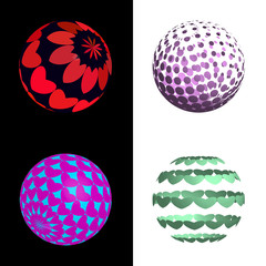 Abstract globe icons  collection. Vector