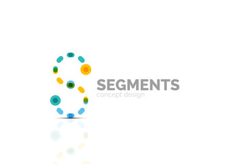 Vector outline minimal abstract geometric logo