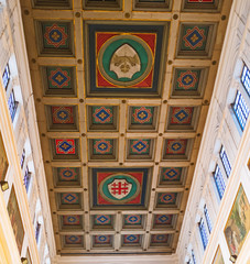 Shields on the ceiling