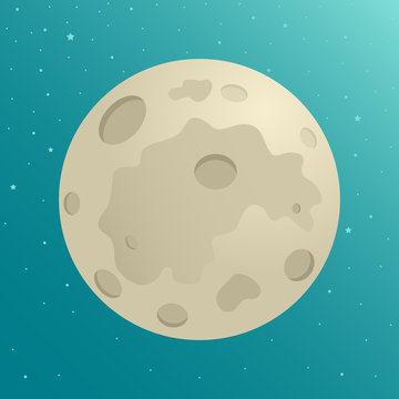 Cartoon illustration of the moon